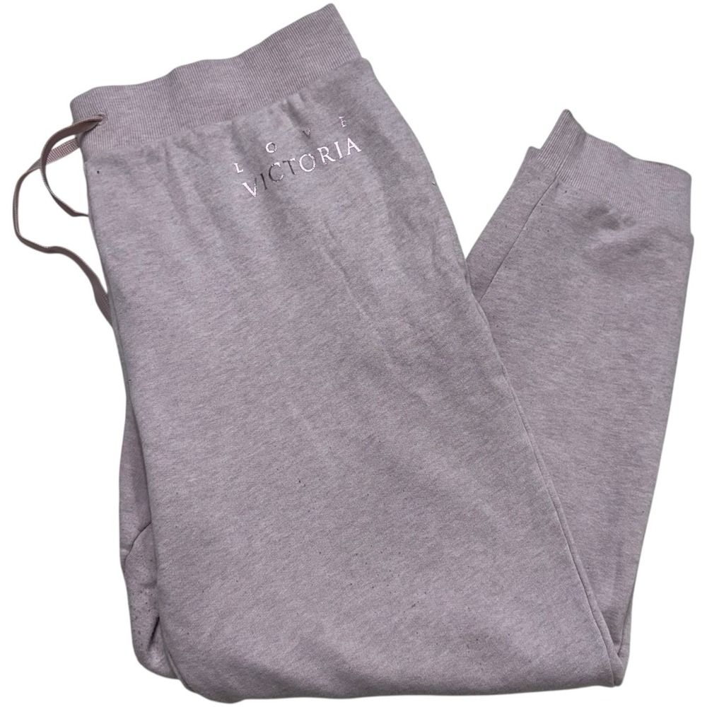 Victoria's Secret Love Jogger Sweatpants Women's Large Pink Lounge Athleisure